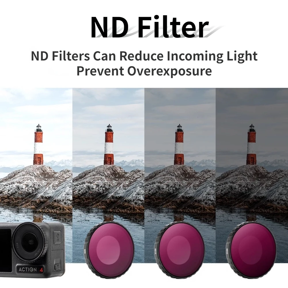 DJI Osmo Action 5pro/4 Filter Set Sports Camera CPL ND8/16/32 Filter Set Action4 Nd Lens Suitable for DJI Camera Accessories