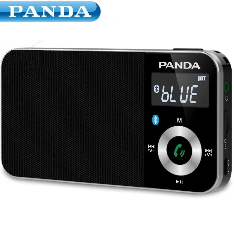 PANDA-Mini rádio mãos-livres portátil, 6210 alto-falante sem fio Bluetooth, cartão TF, bateria de lítio