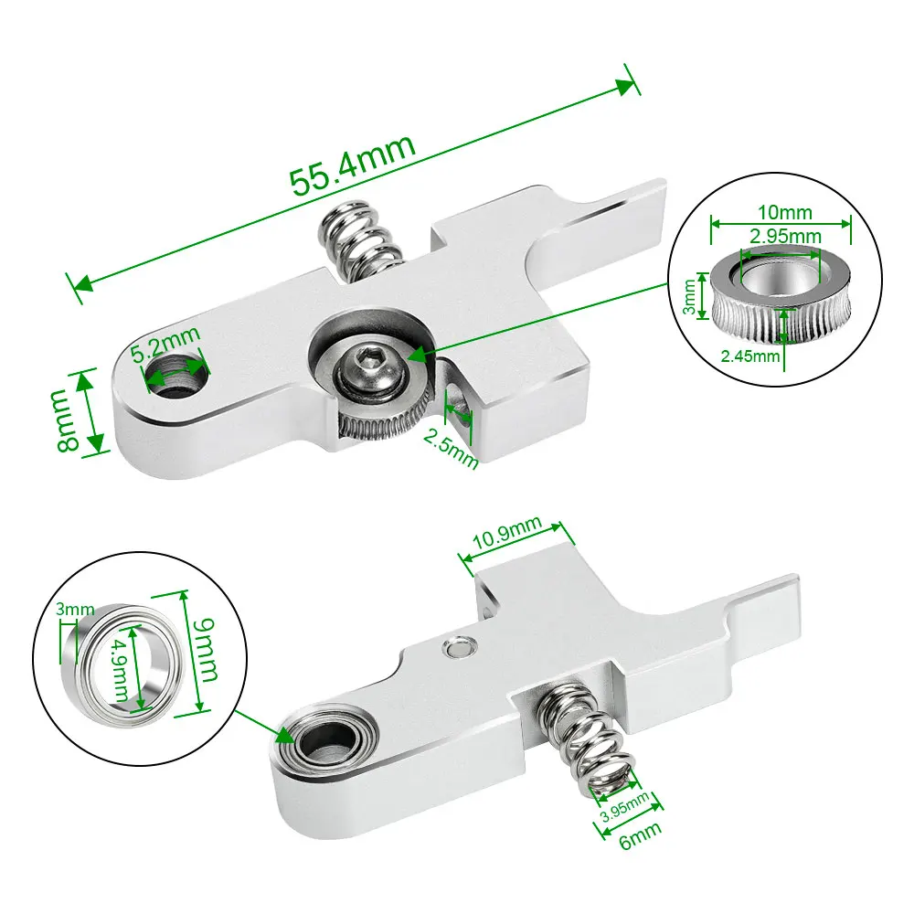 3D Printer Parts Titan Aero Extruder Idler Arm For All Metal MK8 Extruder 1.75mm for Prusa i3 MK2 Extruder Idler Arm