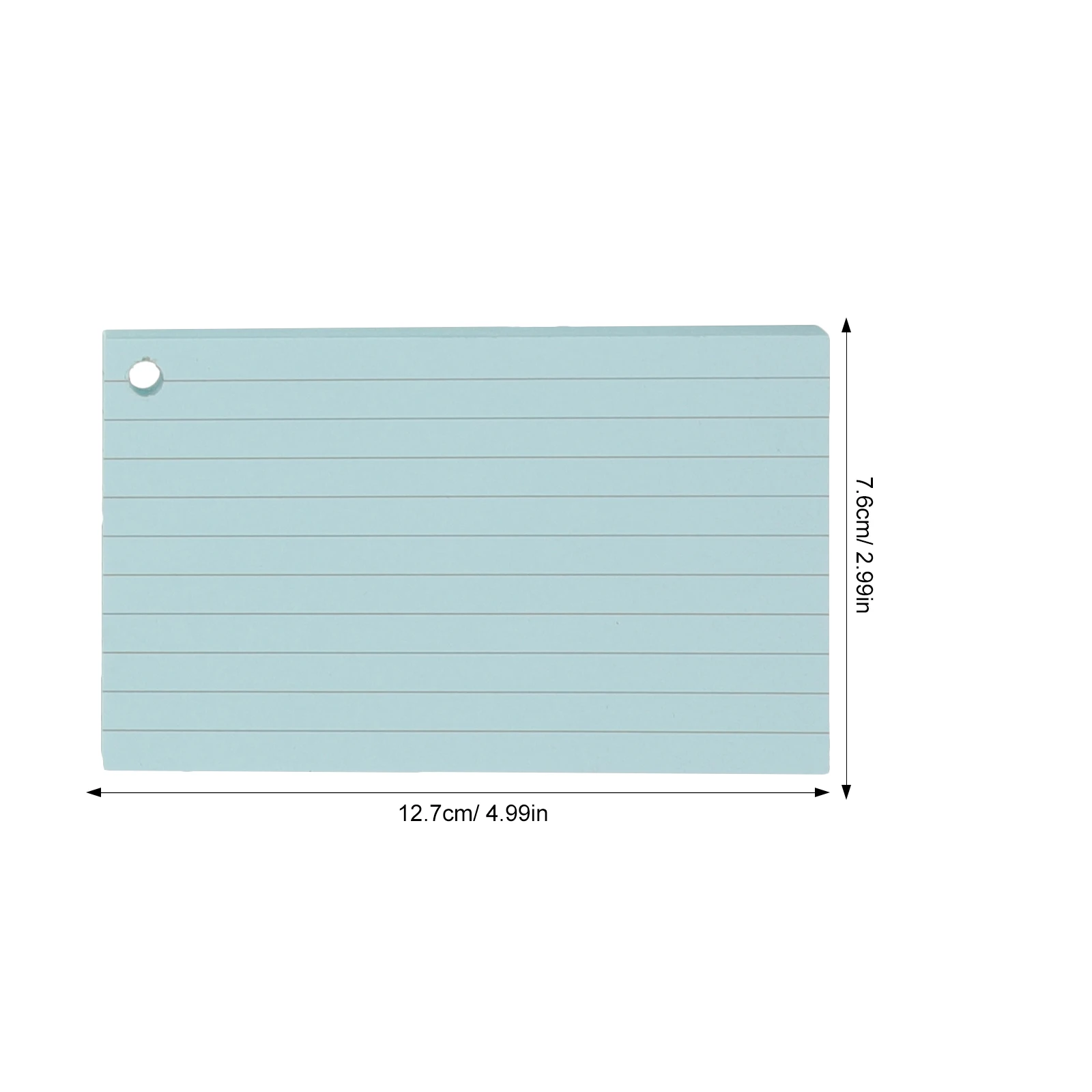 1 set Blank Flashcards Notepad 3X5 Inch White Index Cards Hole Punched Portable Memo Pad For Study Office Notes Flash Cards For