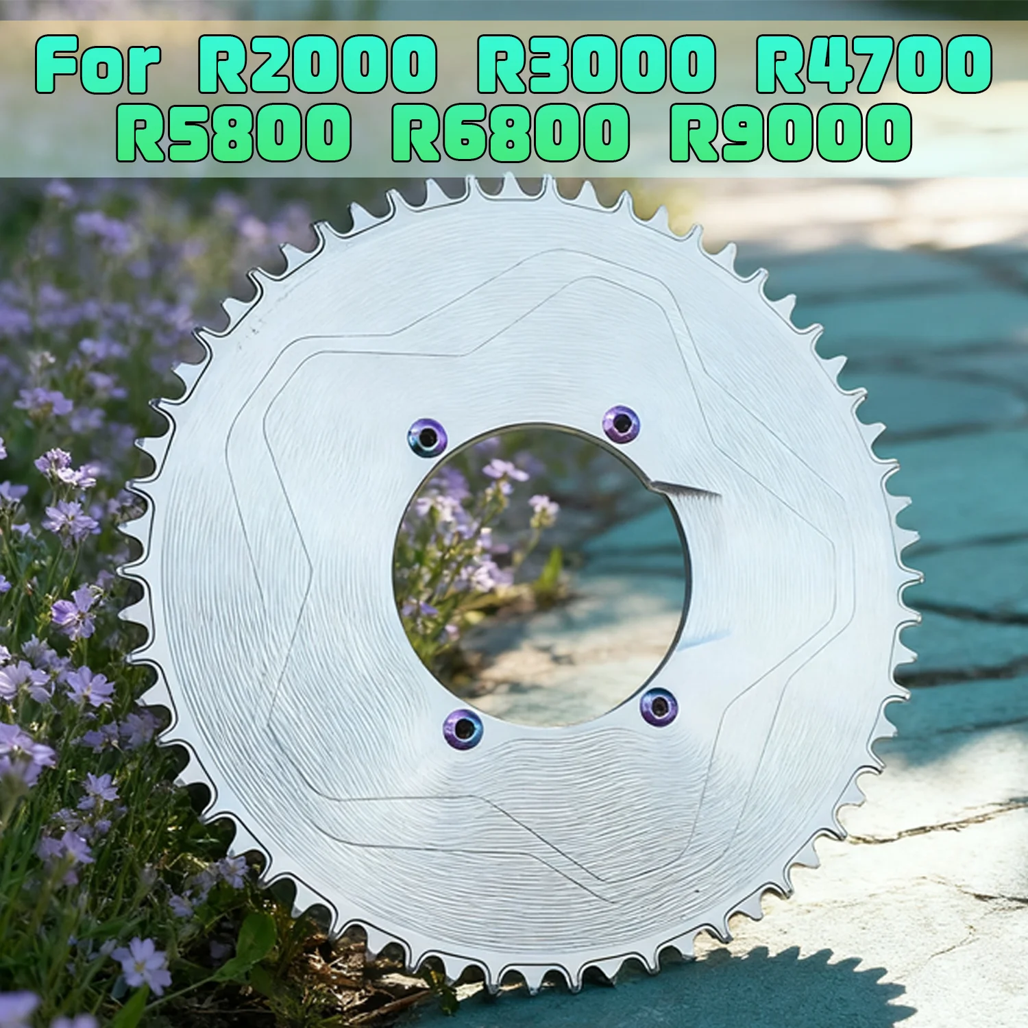 

Bcd 110 4 винта Цепное кольцо Aero 4 болта 1x Звездочка Серебряная Корона 56t 58 зубьев 60 Для R2000 R3000 Tiagra 4700 105 5800 6800 R9000