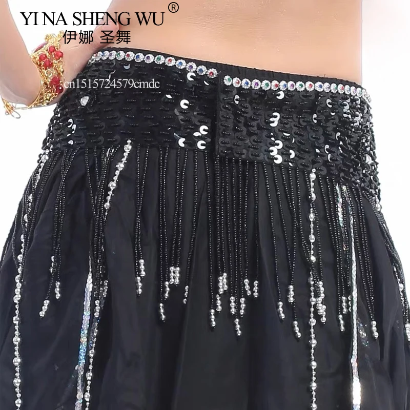 2016 nowy kostium taneczny brzucha ręcznie robione cekiny paski taniec brzucha szaliki dla kobiet na sprzedaż 11 kolorów