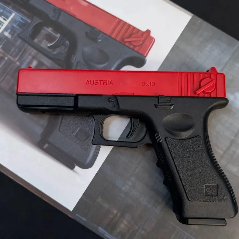 レーザー付き下部マガジンG17、手動装填おもちゃ銃、フォームソフト弾銃、CS屋外シューティングゲーム、子供と大人のための誕生日プレゼント