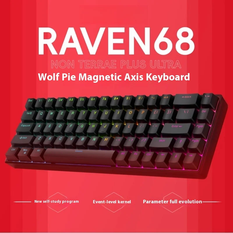 Raven68 Magnetic Axis Keyboard Gaming Trigger Adjustable Key Travel 8k Return Rate Hall Element Pubg Valoran Gaming Keyboard