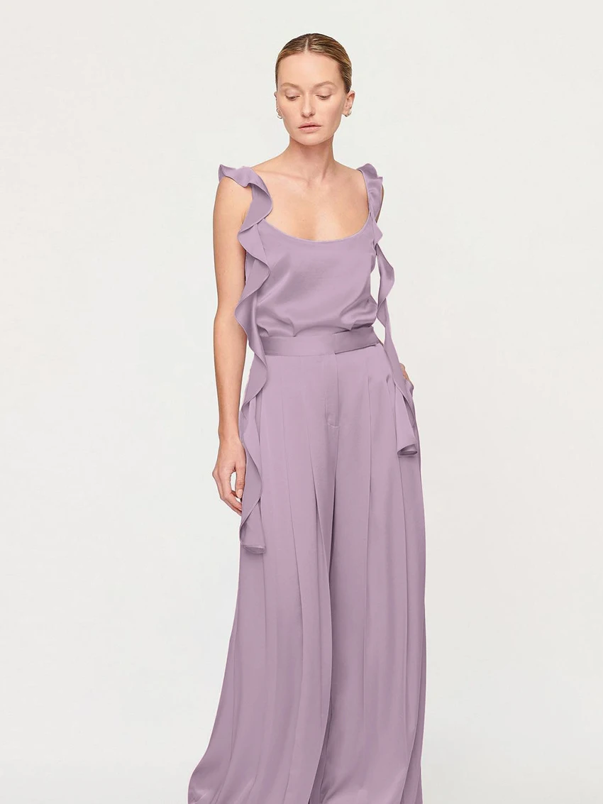 Marthaqiqi Fashion Women'S Nightgowns Suit Sexy V-Neck Pajamas Tank Top Sleepwear Sleeveless Nightwear Pants Ladies Nightie Set