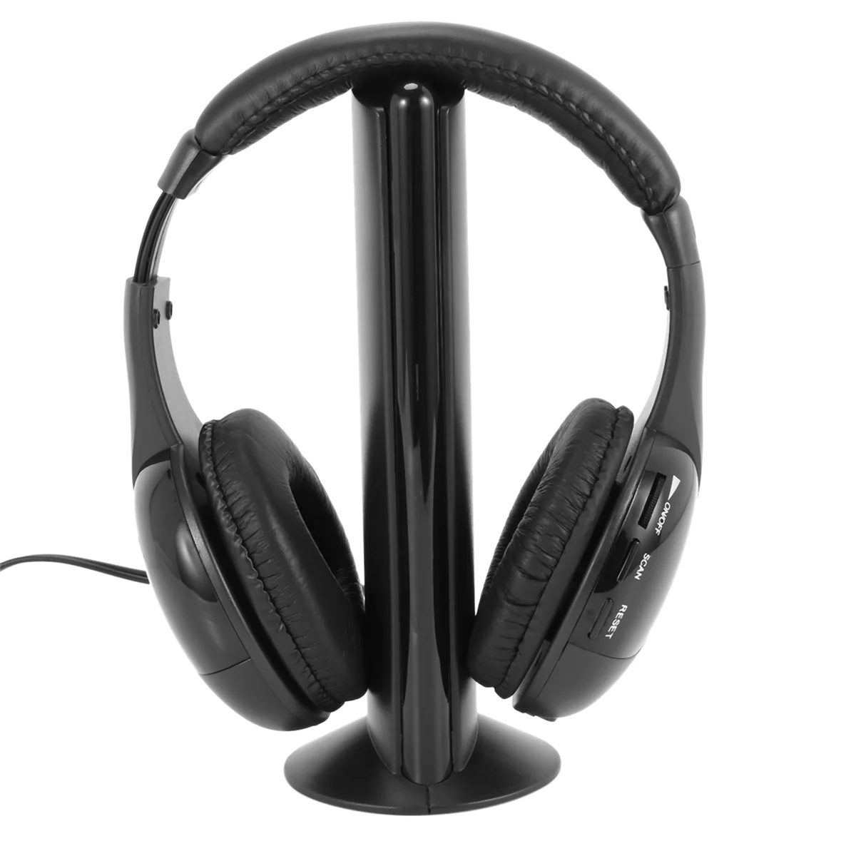 

AB51 2X KUBITE MH2001 Wireless Headphones Transmitter on Ear Headset with FM Radio Wireless TV Headset Monitor Earphone