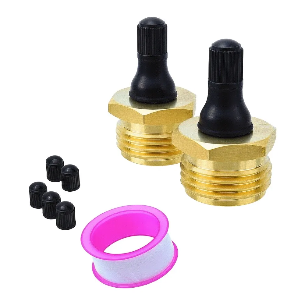 2pcs 8mm Purge Stopper For RV Brass Blow Out Stopper 27mm Thread For Cleaning For RV Water Pipes Water Systems Accessories