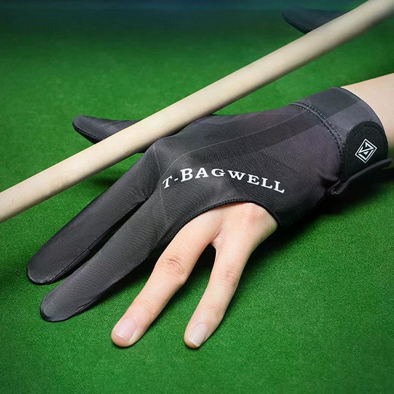 Fotografia 4: Luva de Bilhar para Mão Esquerda com Três Dedos, Luva de Snooker Antiderrapante, Luvas de Treinamento de Bilhar com Elasticidade