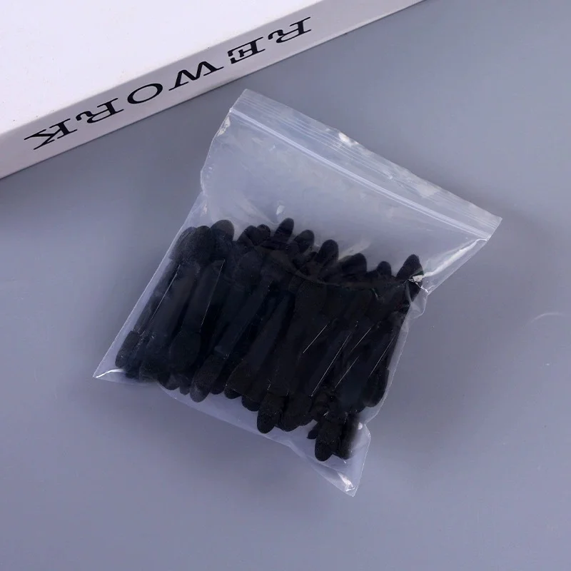 Wholesale 50/100pcs Chrome Brushes Sponge Disposable Applicator Mirror Pigment Sponge Stick  Double Sided Eyeshadow Nail Powder view 5
