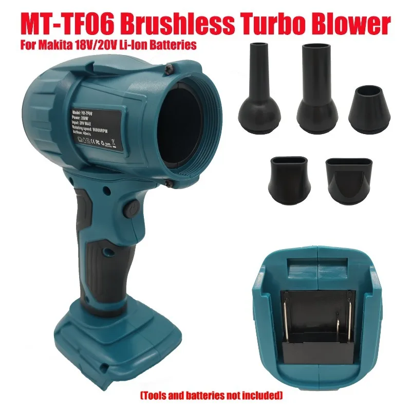 

HAKSINKY MT-TF06 Brushless Turbo Blower Compatible for Makita 18V/20V Li-Ion Batteries for Leaf Dust Snow Patio Cleaning Tools
