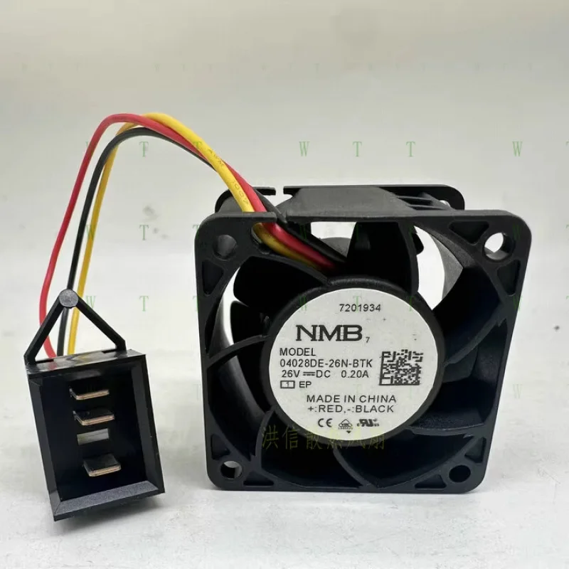 

H 1 PCS NMB Fan 04028DE-26N-BTK DC 26V 0.20A 4028 4cm 3 wire cooling fan