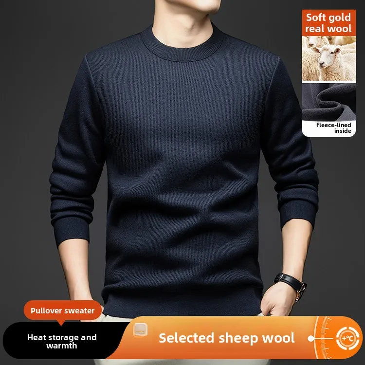 

Loose Knitted Winter Casual Sle Midlife Sweater Soft Polyester Blend Long Sve round Ne Warm Faionable Ci Busin ...