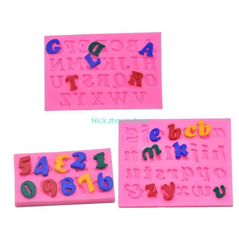 E15E 3 قطعة رقم الرسالة قلادة رسالة الراتنج قالب الايبوكسي أدوات صنع المجوهرات من مادة الراتنج #4