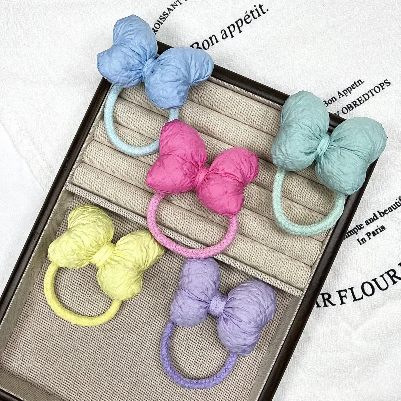 Labubu Doll Clothes Decoration Candy Colorful Bow Headwear Plump Cotton-filled Bow Headband Labubu Accessories