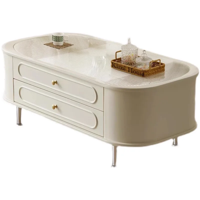 

Light luxury small apartment TV cabinet coffee table