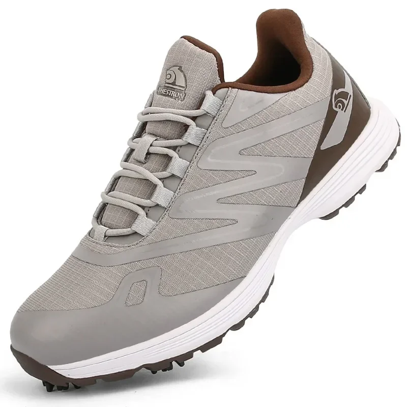 Spikes Golf Shoes para homens, tênis de golfe profissional masculino leve, novo