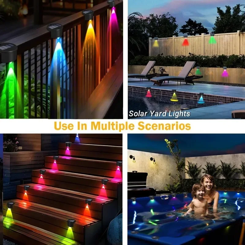 أضواء جانبية لحمام السباحة بالطاقة الشمسية، أضواء شمسية ملونة لحمامات السباحة الداخلية، مفتاح تلقائي لاسلكي فوق ملحقات حمامات السباحة الأرضية #6