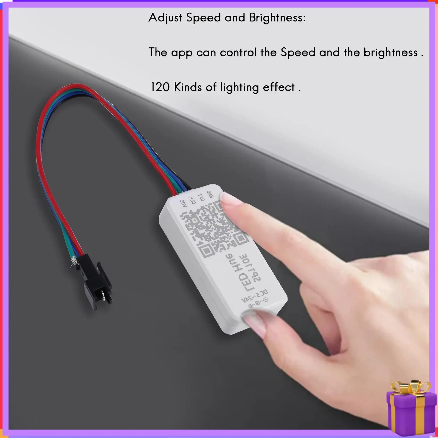 Advanced WS2812B SK6812RGB SK6812RGBW Bluetooth SP110E Mini Controller, Support ALL LED Strip/Module Light/Panel/String, IOS/And