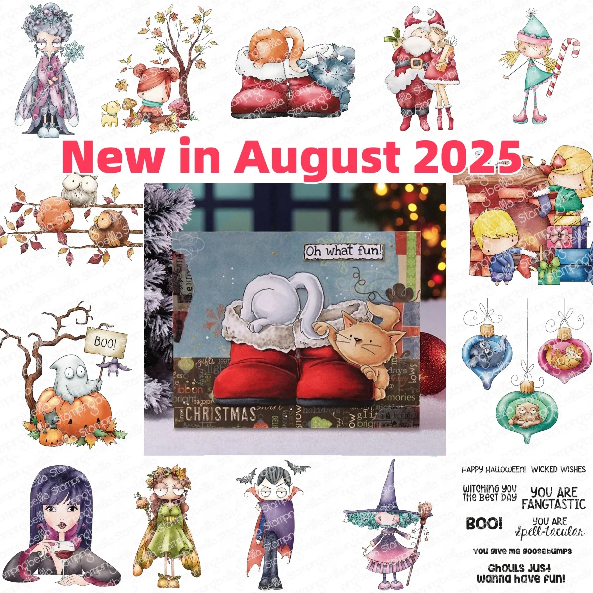 

Christmas Halloween 2025 Fairy Witch Pumpkin Ghostly Owl Words Clear Stamps for DIY Scrapbook Diary Decoration Make Card Album