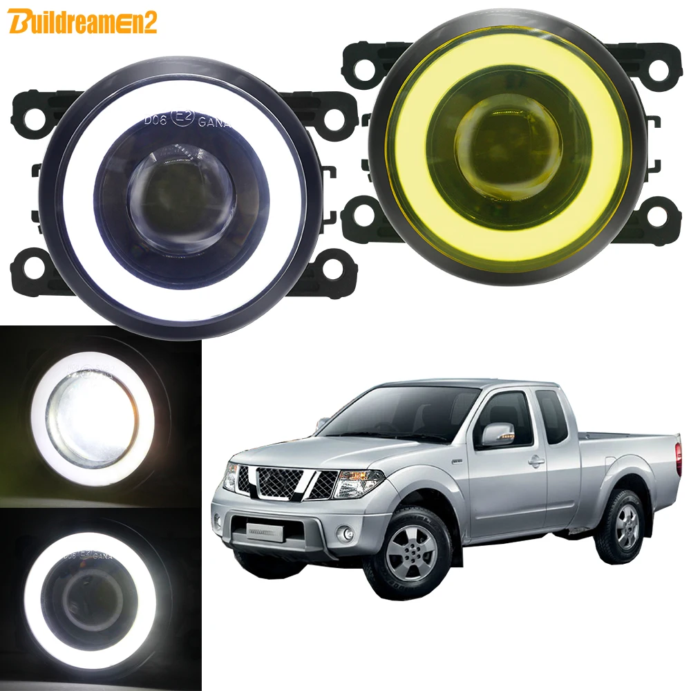 2 X 30W Car Angel Eye LED Fog Light DRL Front Bumper COB Fog Daytime Running Lamp H11 For Nissan Navara D40 2005-2012