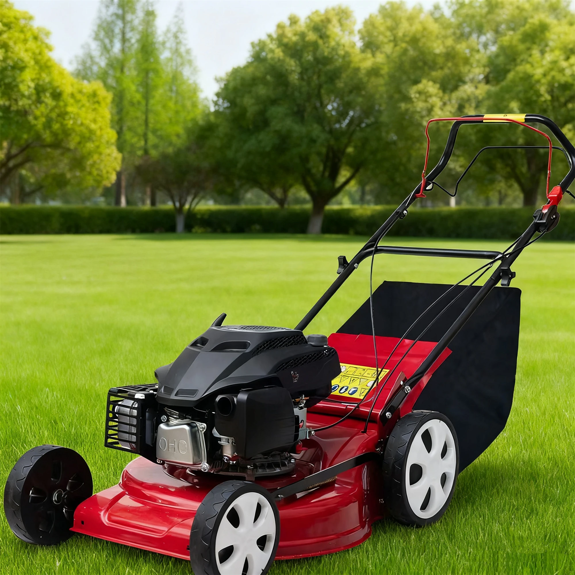 Sturdy and sharp Four-stroke Hand-pushed Self-propelled Lawn Mower Garden Lawn Greening Weeding Machine Lawn Mower