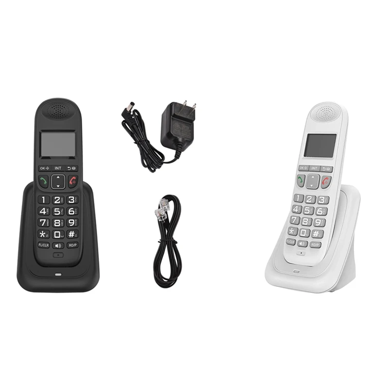 Expandable Cordless Telephone Handheld Telephone Digital Cordless Telephone Supports 5 Handsets 16 Languages US Plug