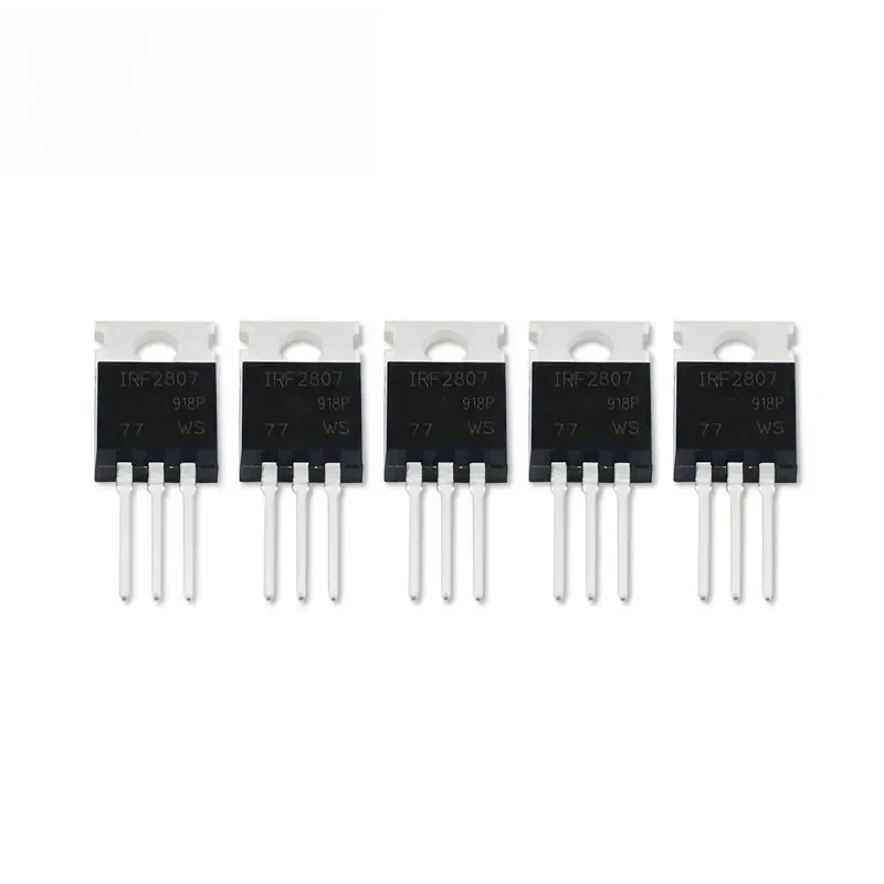 5PCS IRF2807PBF TO220 Pacchetto Mosfet Transistor 75V 82A per inverter Controlli motori Circuiti integrati