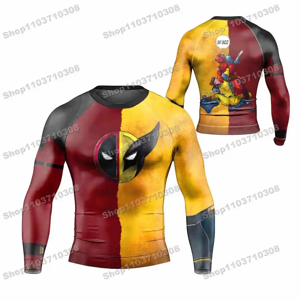 m39th Various mythical heroes Long Sleeve Jersey Beach Shirts Swimwear Diving Gym Shorts MMA BJJ Men Jiu Jitsu Fitness Sets