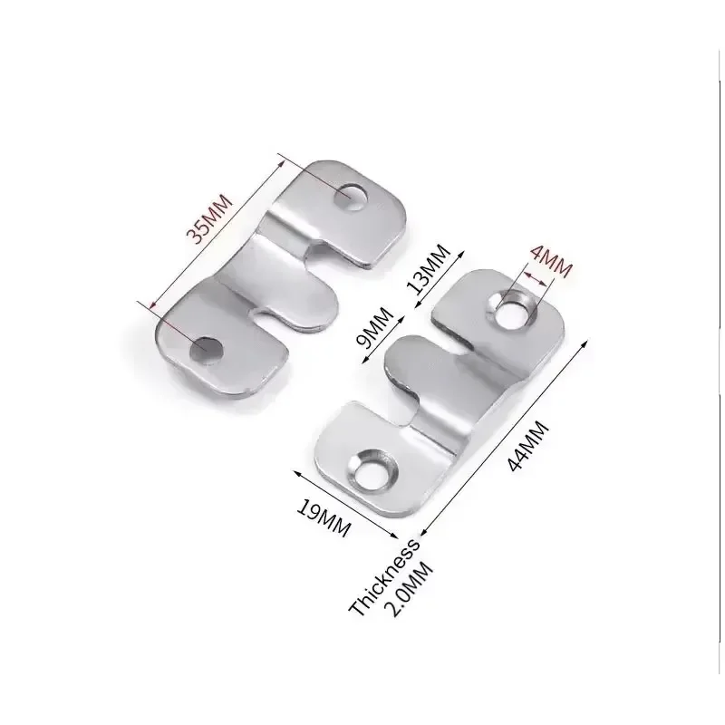 10pcs Stainless Steel Hanging Buckle Insert Picture Frame Mirror Frame Hanging Picture Buckle Bed Mirror Picture Frame Buckle
