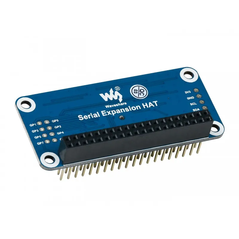 

Waveshare I2C Interface, Serial Expansion HAT for Raspberry Pi, 2-ch UART, 8 GPIOs