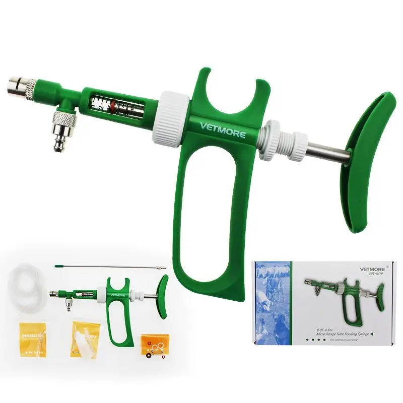 NEW Imported Duomu 0.05ml Poultry Continuous Injector Stainless Steel Adjustable Vaccine Device for Chicken Veterinary Needle De