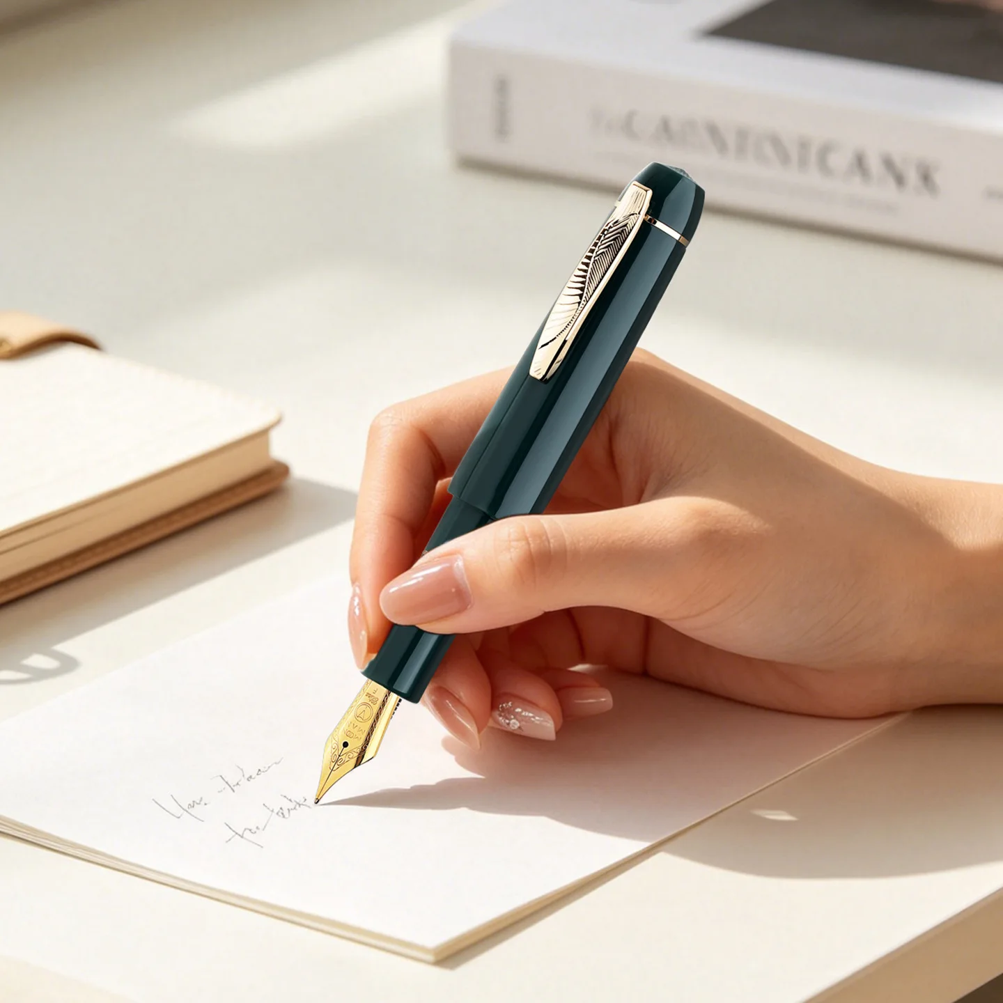 MAJOHN RS3 Short Mini Pen High End Resin Portable Travel Account Pocket Pen Student Expert Universal Writing Practice Ink Pen