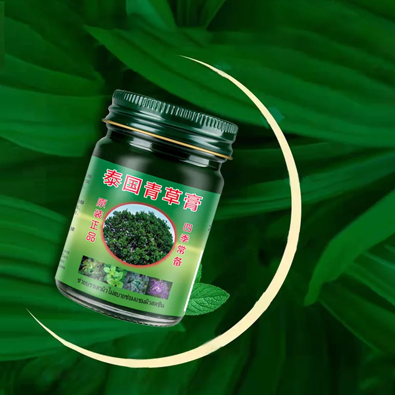 50g Mint Grass Cream Cooling Oil Balm Treat Headache Dizziness Relieve Dry and Itchy Prevent Skin Redness and Swelling Treatment - Image 2