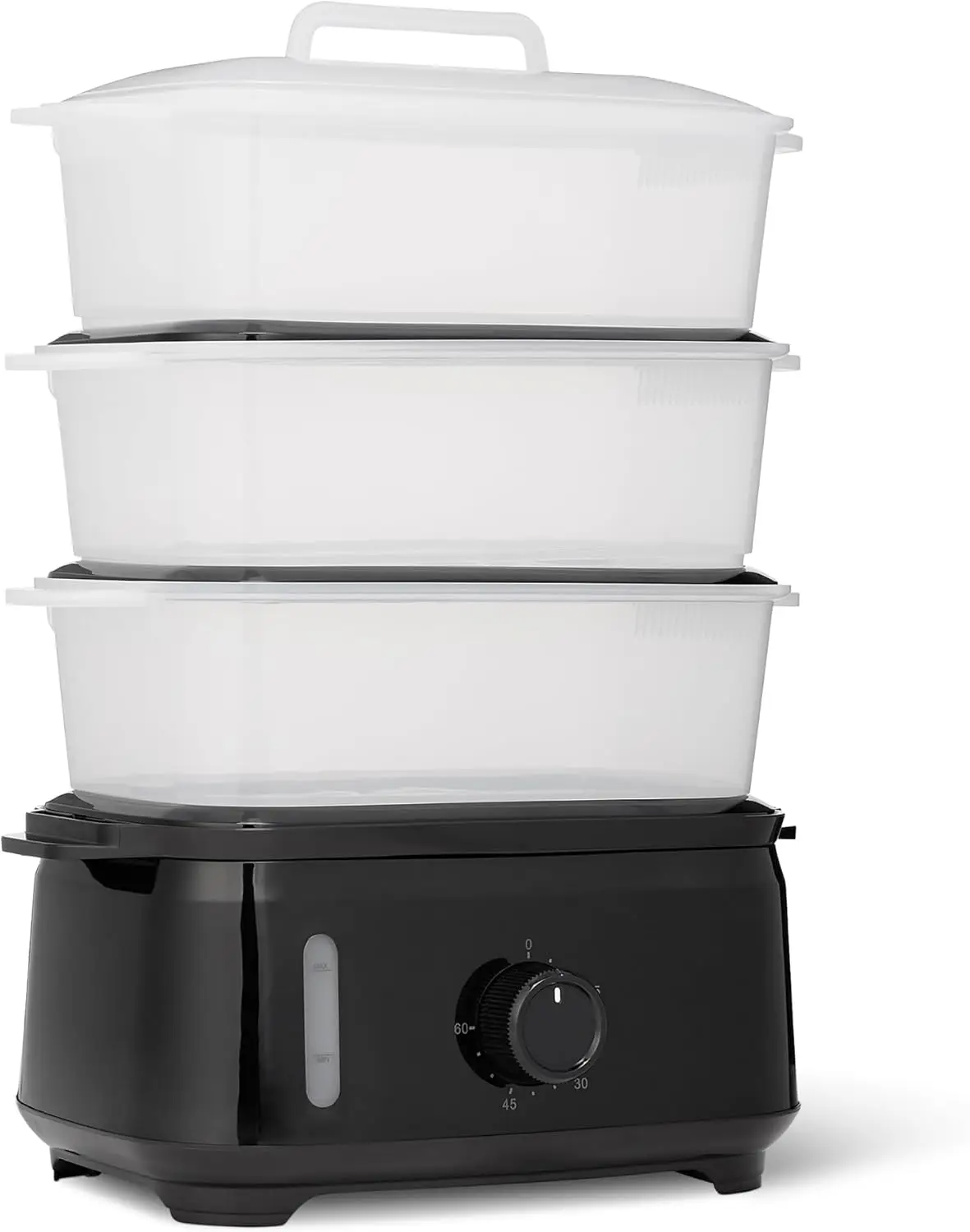 

Электрическая пароварка с 3-уровневой конструкцией, без BPA, 9,5 QT, черная, для здорового приготовления пищи