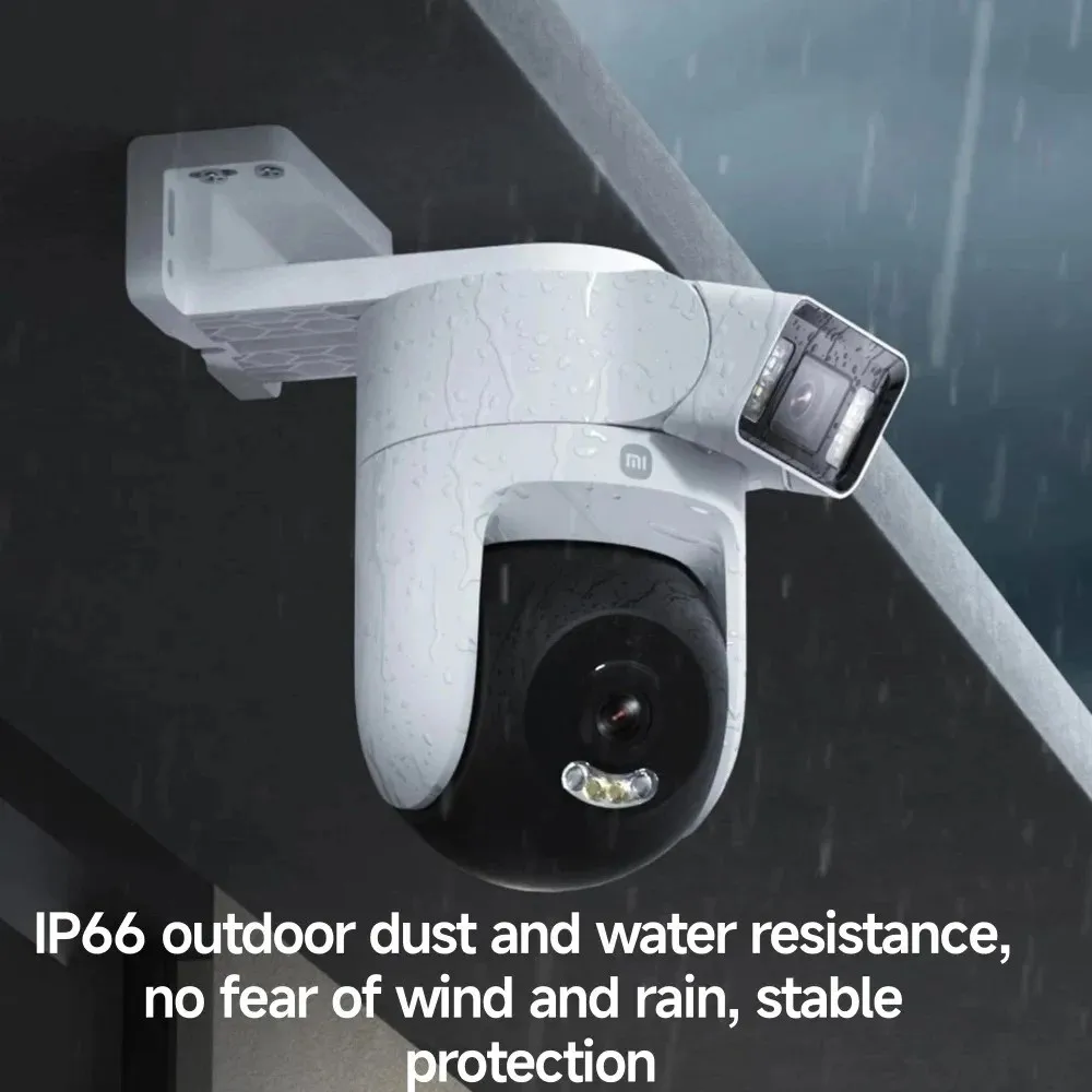 New Xiaomi Outdoor Camera 4 Dual Lens 5MP 3K HD Dual View Monitoring Panoramic Closeup Tracking IP66 Weatherproof AntiTheft - view 2