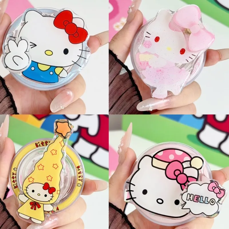 Корейский милый держатель для телефона Hello Kitty с поддержкой MagSafe, магнитная подставка Griptok для iPhone 18, забавный складной держатель с беспроводной зарядкой.