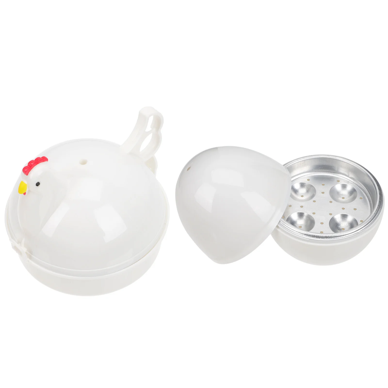 

2 Pcs Steamer Plastic Compact Lightweight Food Grade Safe Practical Multi Egg Steamer Microwave Boiled Egg Device