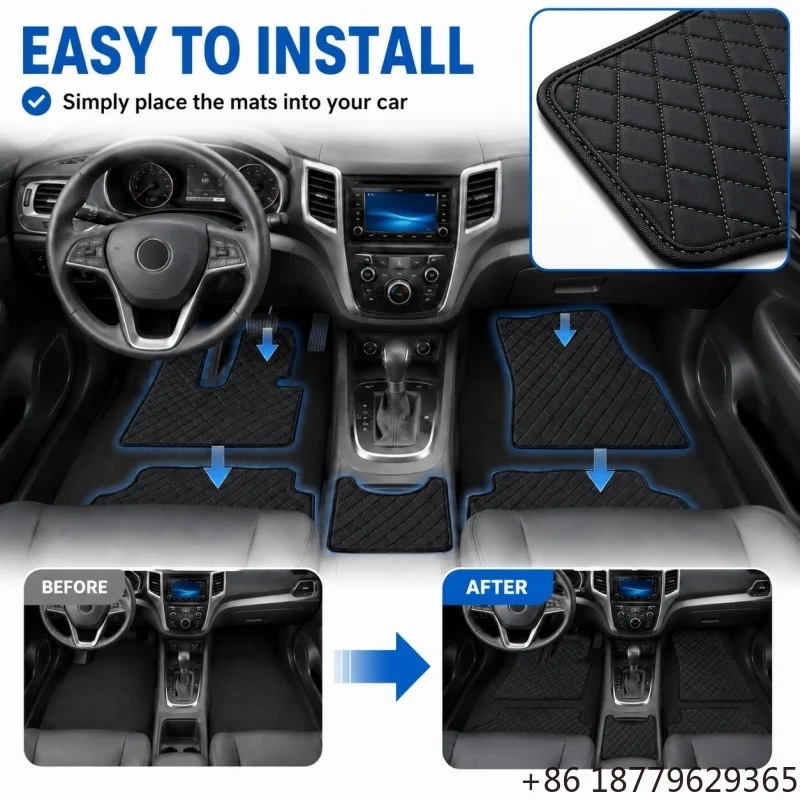 All-Weather Waterproof Anti-Slip Flat Floor Liners SUV Fitment 2017-2021