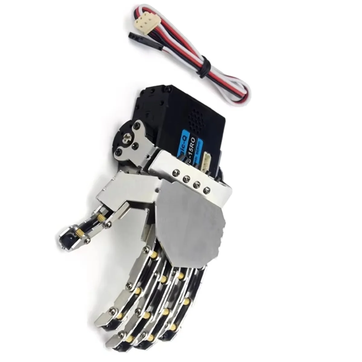 ABAB Mini Robot Hand Five Fingers Metal Manipulator Arm Left Hand for Humanoid Robot DIY Kit
