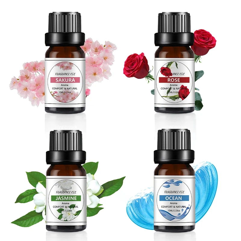 10 مللي الزيوت الأساسية الفاكهة جوهر العطر النفط DIY بها بنفسك شمعة معطرة الصابون أزهار الكرز الخزامى الروائح الناشر صانع #4