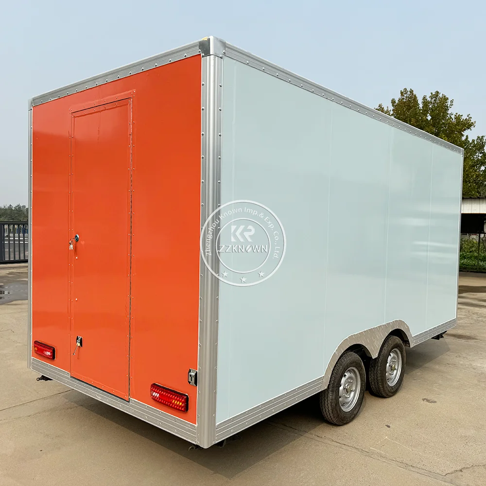 Street Snack Truck ร้านอาหารเคลื่อนที่อุปกรณ์ที่กําหนดเองตัวอย่างอาหารจานด่วนพร้อมห้องครัวกาแฟ Kisok Concession Food Truck