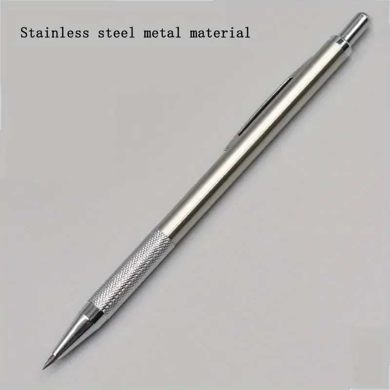 Vollmetall-Druckbleistifte 0,3, 0,5, 0,7, 0,9, 1,3, 2,0 mm Minen-Nachfüllungen für Kunst, Schreiben, Skizzieren mit Einziehmechanismus – Detail 4