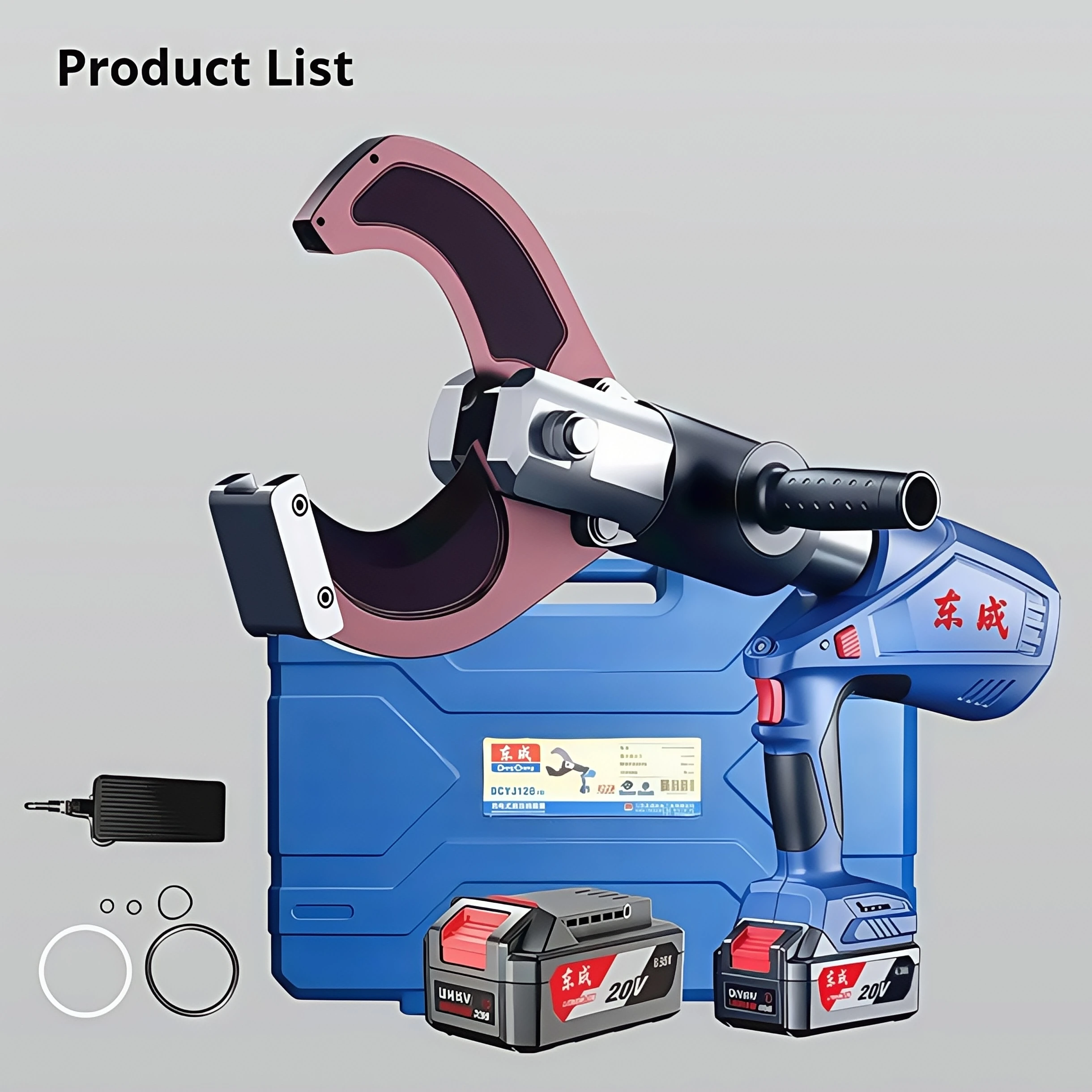 

Беспроводной гидравлический кабельный резак Dongcheng 20 В DCYJ120E — усилие резки 140 кН, емкость 120 мм, включает 2 зарядных устройств емкостью 4,0 Ач