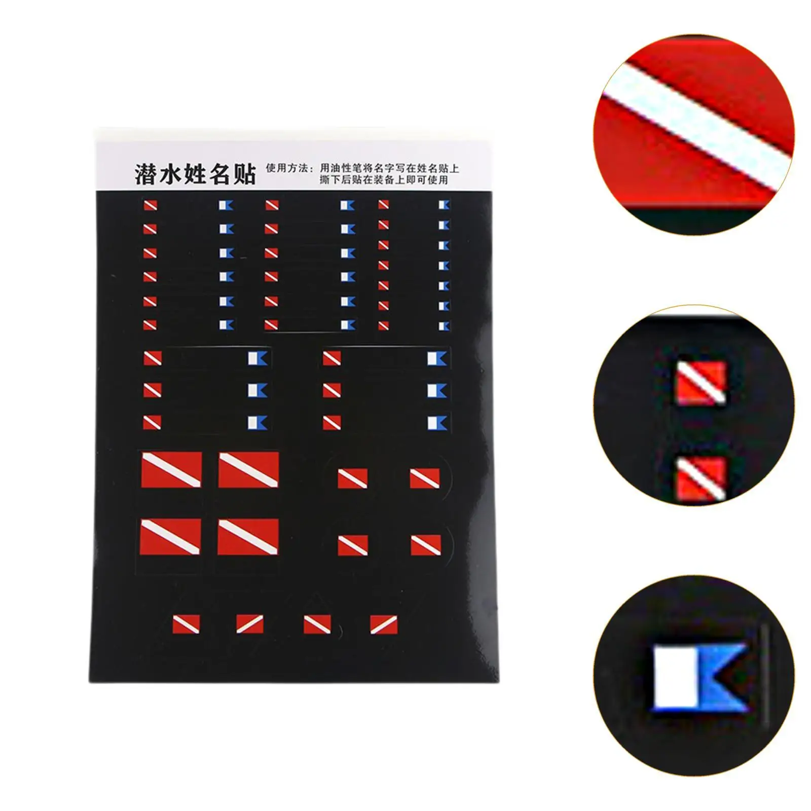 Scuba Diving Name Stickers Multipurpose Easy Identification Blank Waterproof Tag Labels for Camping Photography Kayak Activities