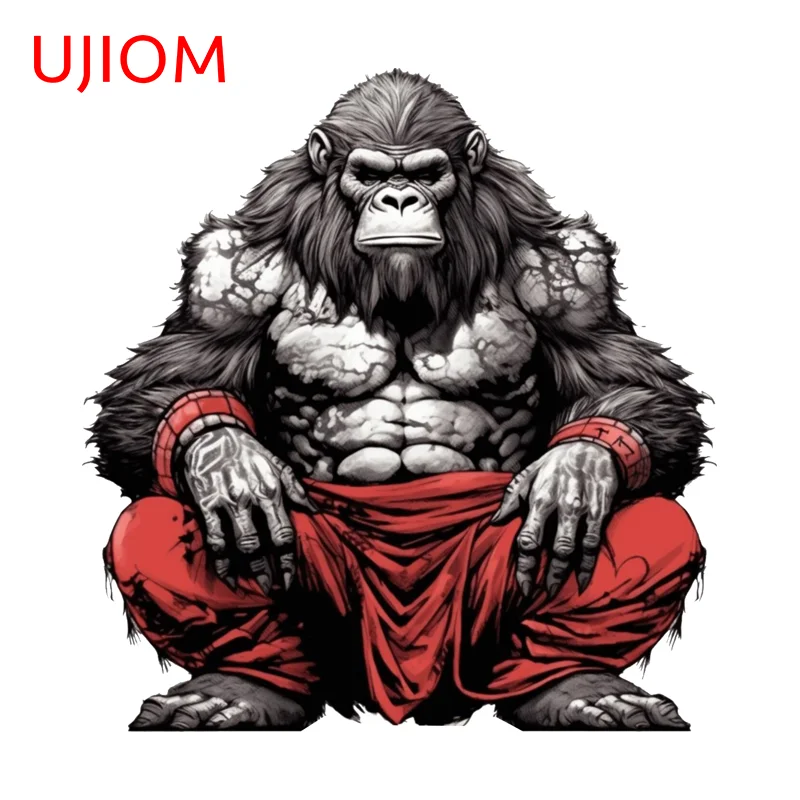 UJIOM Samurai Chimpanzees Anime Peripheral Wall Sticker Trendy High Quality Sunscreen Decal Suitable For Kitchen Cupboard Decor