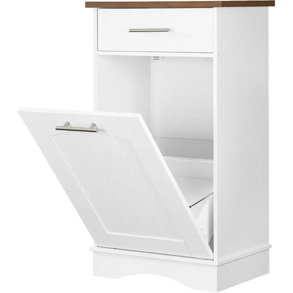 

10-галлонный наклонный мусорный шкаф, кухонный мусорный бак, мусорное ведро для хранения, с откидной дверью и большим ящиком, скрытая корзина для белья Ca