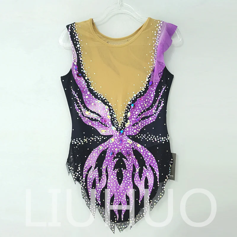 LIUHUO Rhythmic Gymnastics Leotard Competitive Cheerleading Performance For Children