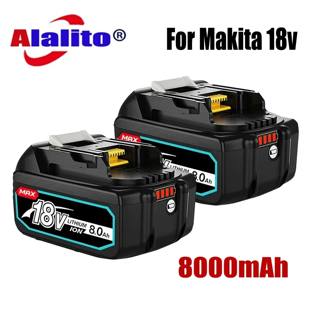 

Genuine With Charger BL1860 Rechargeable Battery 18V 8000mAh Lithium Ion for Makita 18v Battery 8Ah BL1850 BL1880 BL1860B LXT400