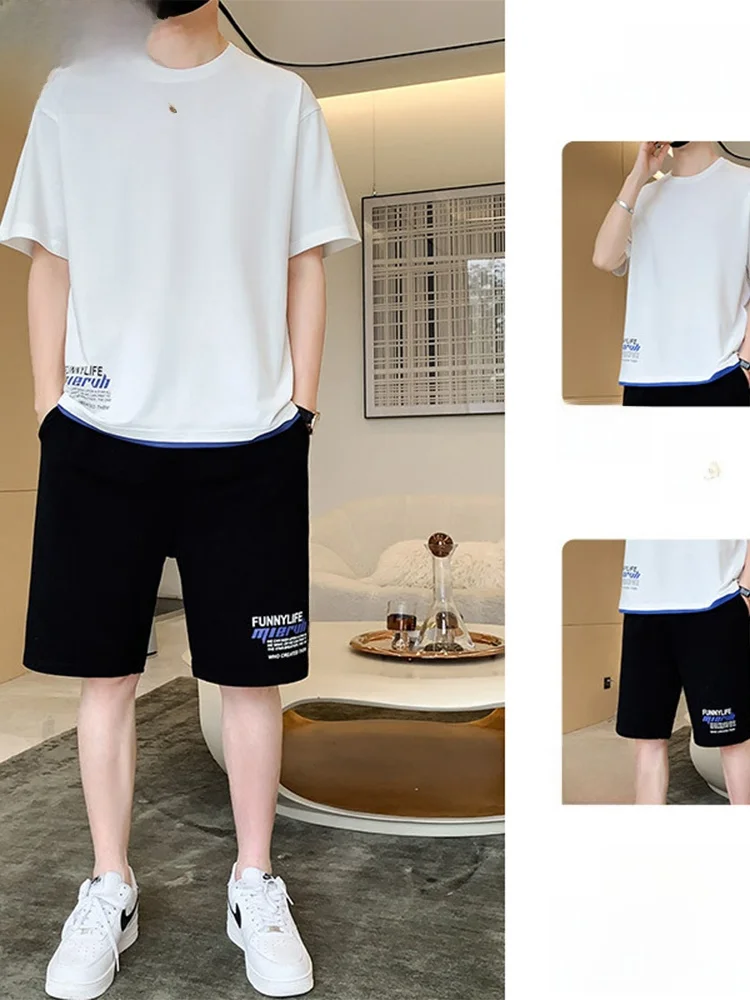 ensemble-de-sport-decontracte-pour-homme-leger-et-confortable-manches-courtes-ete-pantalon-court-polyvalent-deux-pieces-respirant-polyester