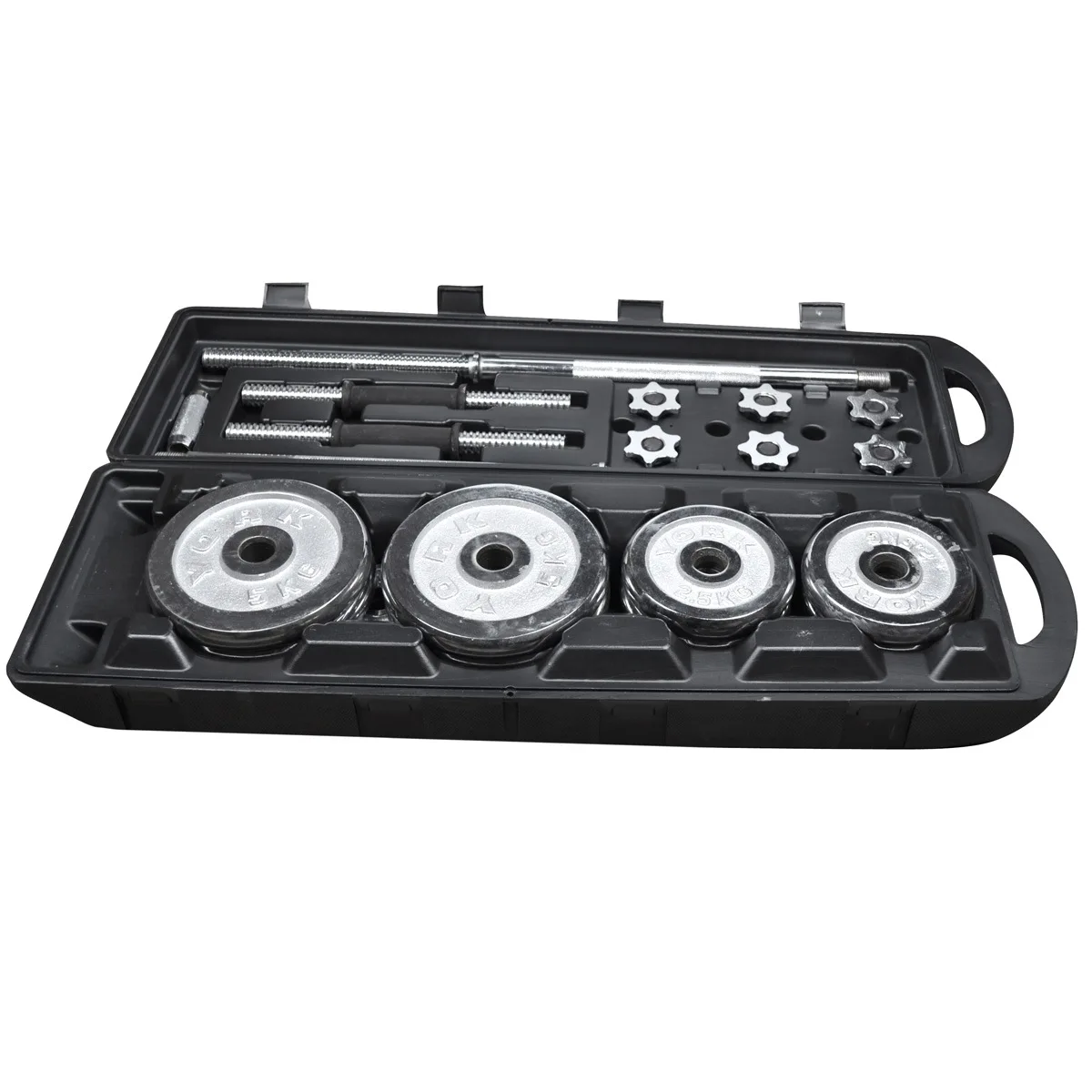 

Набор гантелей и штанг 50 кг, регулируемый набор гантелей, спортивное оборудование, свободные веса, набор гантелей для фитнеса с кейсом